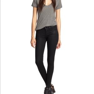 J Brand Coated Black Jeans